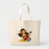 Hula Hula Girl Grote Tote Bag (Voorkant)