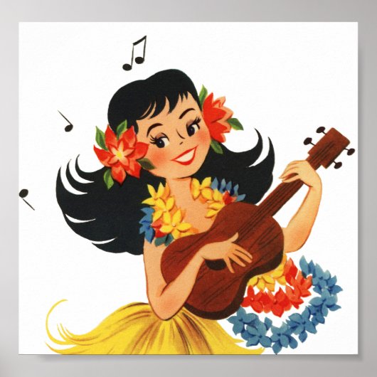 Hula Hula Girl Poster (Voorkant)