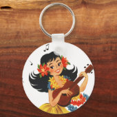 Hula Hula Girl Sleutelhanger (Voorkant)