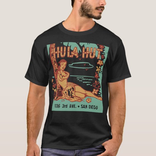 Hula Hut  Tiki Americana T-shirt classique (Voorkant)