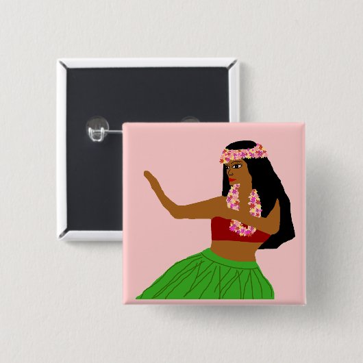 Hula-kanaalknop Vierkante Button 5,1 Cm (Voorkant /achterkant)