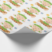 Hula Luau Baby shower rapping Paper Cadeaupapier (Hoek)