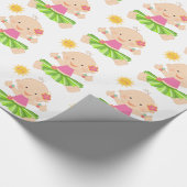 Hula Luau Baby shower rapping Paper Cadeaupapier (Hoek)