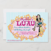 Hula Luau Party Invitation Kaart (Voorkant)
