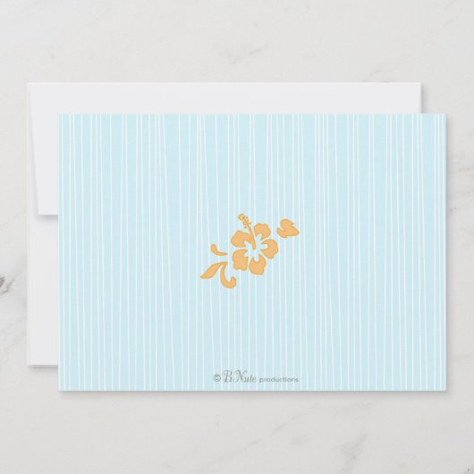 Hula Luau Party Invitation Kaart (Achterkant)