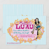 Hula Luau Party Invitation Kaart (Voorkant / Achterkant)