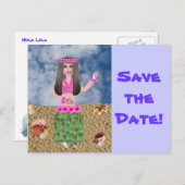 Hula Lula Aankondigingskaart (Voorkant / Achterkant)