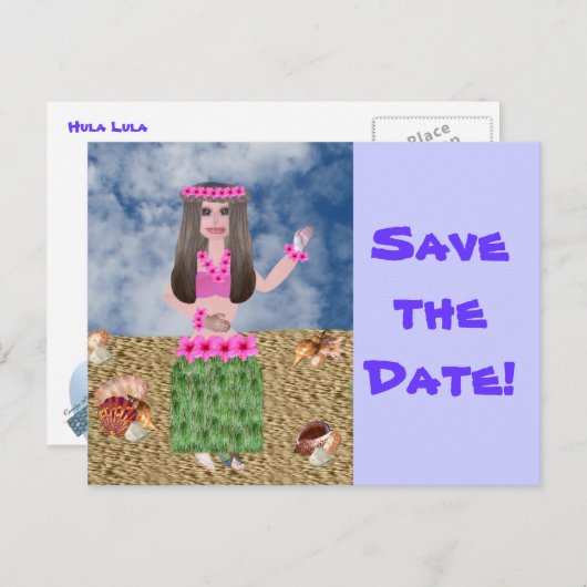 Hula Lula Aankondigingskaart (Voorkant / Achterkant)