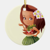 Hula meisje keramisch ornament (Voorkant)