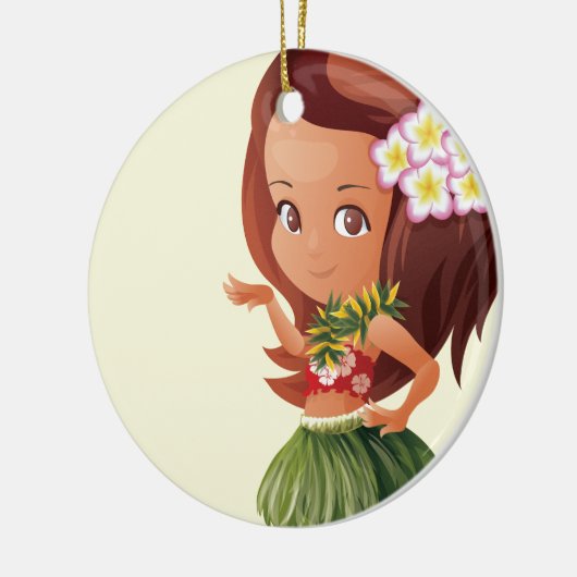Hula meisje keramisch ornament (Links)