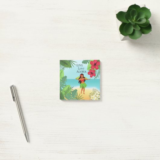 Hula Meisje Live Liefde Aloha Post-it® Notes (Kantoor)