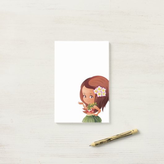 Hula meisje post-it® notes (Op bureau)