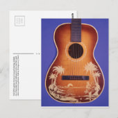 Hula meisje spelen ukulele  gitaar kunst briefkaart (Voorkant / Achterkant)