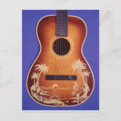 Hula meisje spelen ukulele  gitaar kunst briefkaart (Voorkant)