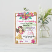 Hula Meisje Tropisch Zwembad Feest Verjaardag Uitn Kaart (Staand voorkant)