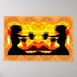 Hula Meisjes Print, Waarde Poster Papier (Matte)