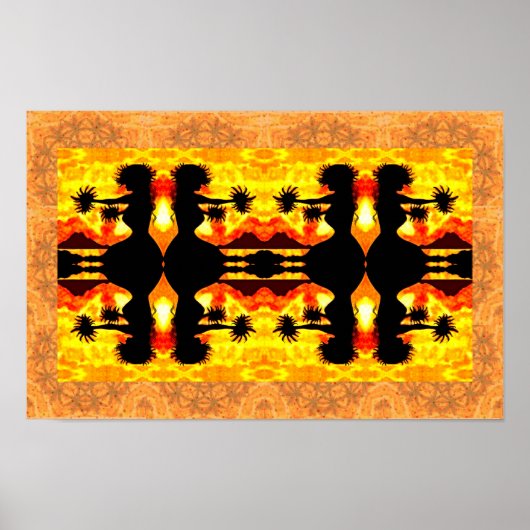 Hula Meisjes Print, Waarde Poster Papier (Matte) (Voorkant)