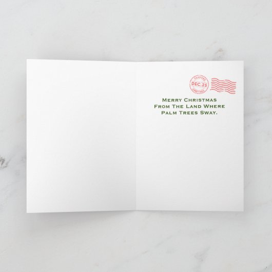 Hula Meisjes Retro Kerst Kaart (Binnen)