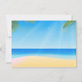 Hula meisjes strand tiki verjaardagsfeestje uitnod kaart (Achterkant)