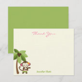 Hula Monkey - Hartelijk dank Bedankkaart (Voorkant / Achterkant)