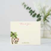 Hula Monkey - Hartelijk dank Bedankkaart (Staand voorkant)