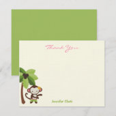 Hula Monkey - Hartelijk dank Bedankkaart (Voorkant / Achterkant)