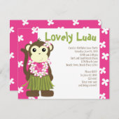 Hula Monkey Kaart (Voorkant / Achterkant)