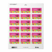 Hula Monkey Luau Retouradreslabels Etiket (Full Sheet)