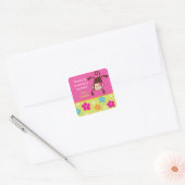 Hula Monkey Luau Verjaardagsfeestje Favor Stickers (Envelop)
