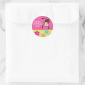 Hula Monkey Luau Verjaardagsfeestje Favor Stickers (Tas)
