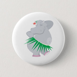 hula nijlpaard ronde button 5,7 cm