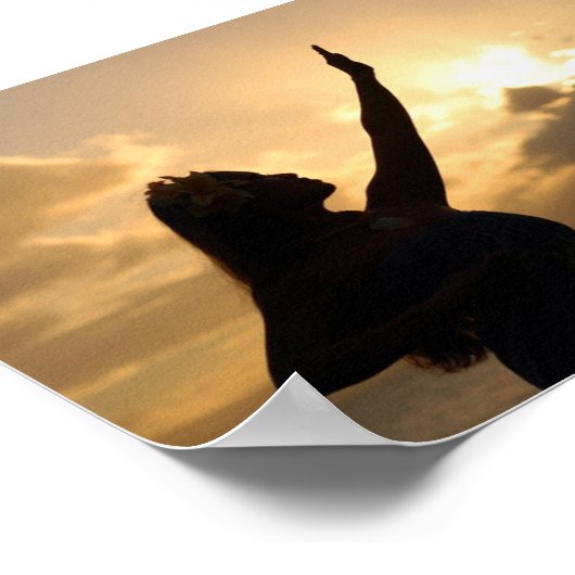 Hula op het strand poster (Hoek)