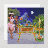 Hula op naar onze Luau Party Kaart (Voorkant / Achterkant)