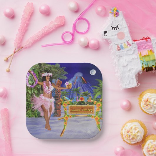 Hula op naar onze Luau Party Papieren Bordje (Feest)