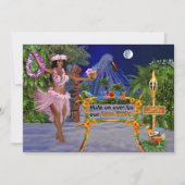Hula over onze Luau Party Kaart (Voorkant)