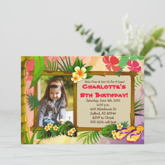 Hula over!  Tropische foto-uitvindingen in Hawaiia Kaart (Staand voorkant)