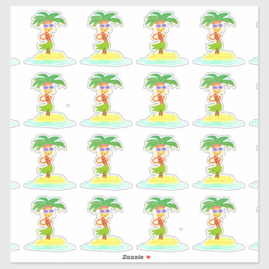 Hula Palm (blad) contour stickers (Vel)