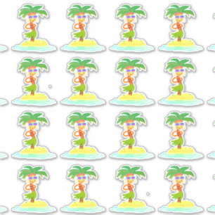 Hula Palm (blad) contour stickers