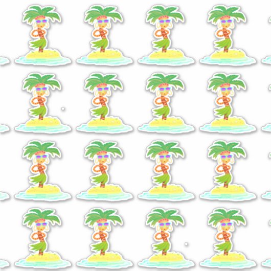 Hula Palm (blad) contour stickers (Voorkant)