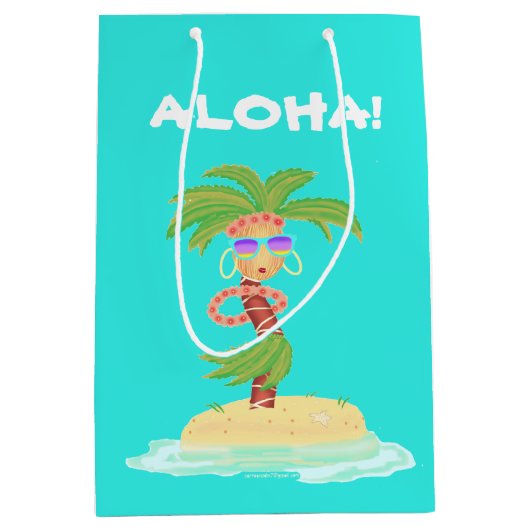 Hula Palm cadeazak Medium Cadeauzakje (Voorkant)