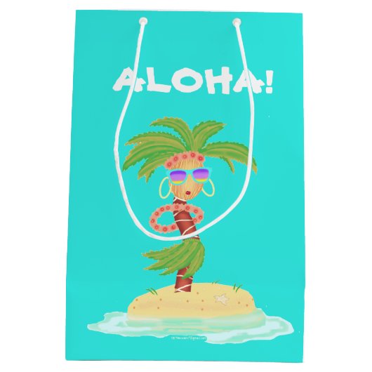 Hula Palm cadeazak Medium Cadeauzakje (Achterkant)