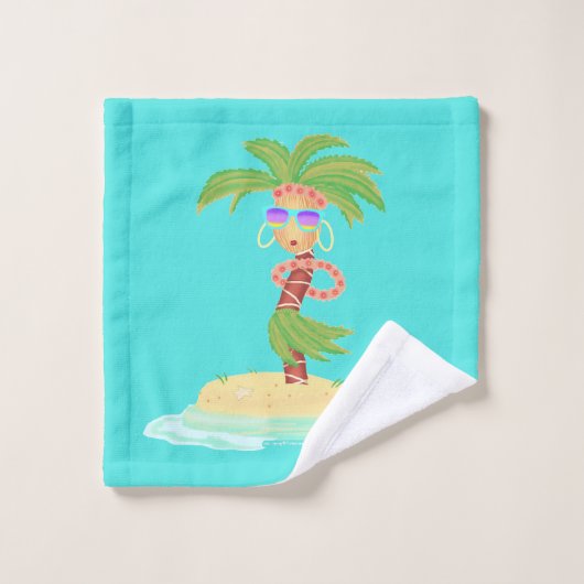 Hula Palm-handdoeken Bad Handdoek (Wasdoekje)