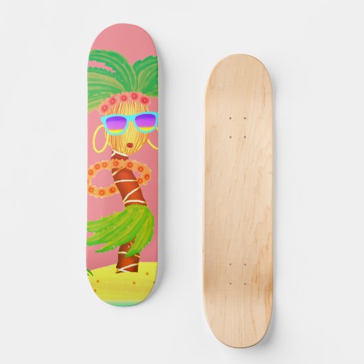 Hula Palm meisjesskateboard Persoonlijk Skateboard (Voorkant)