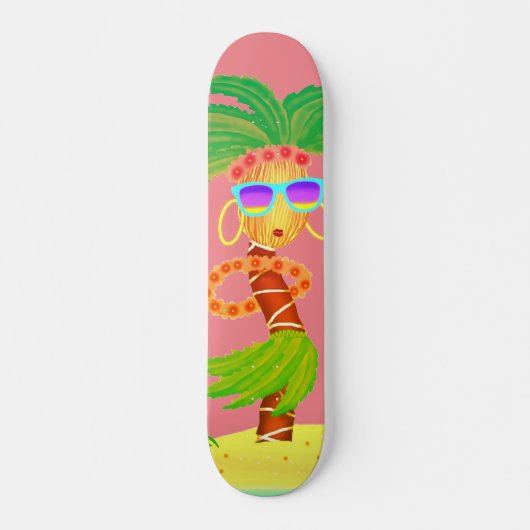 Hula Palm meisjesskateboard Persoonlijk Skateboard (Voorkant)