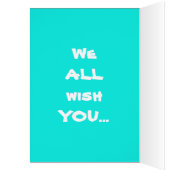 Hula Palm vakantie wenskaart (Binnen (Links))