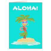 Hula Palm vakantie wenskaart (Voorkant)