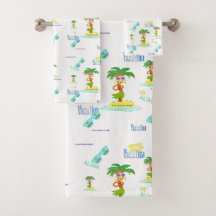 Hula Palm (vakantiepatroon) handdoekset