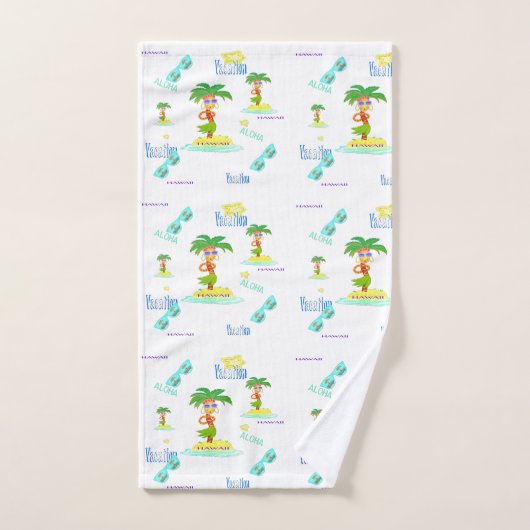 Hula Palm (vakantiepatroon) handdoekset Bad Handdoek (Handdoek)
