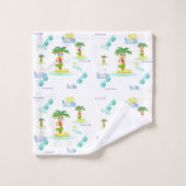 Hula Palm (vakantiepatroon) handdoekset Bad Handdoek (Wasdoekje)