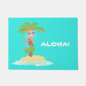 Hula Palm-verwelkomingsmat Deurmat (Voorkant)